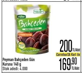 Peyman Bahçeden Gün Kurusu 140 G