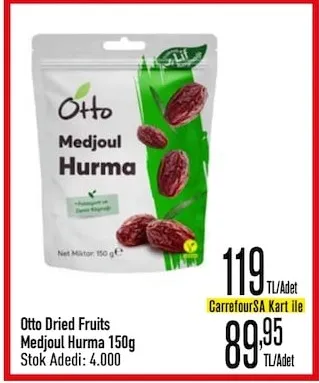 Otto Dried Fruits Medjoul Hurma 150G