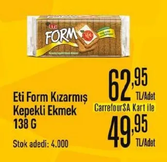 Eti Form Kızarmış Kepekli Ekmek 138 G