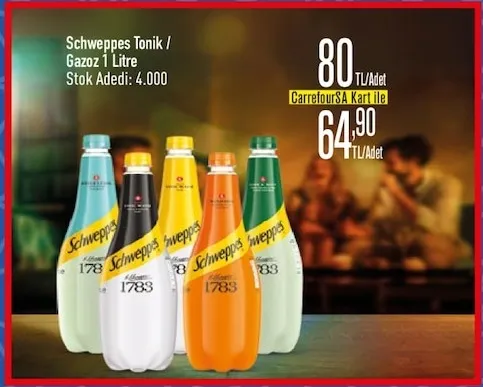 Schweppes Tonik / Gazoz 1 Litre