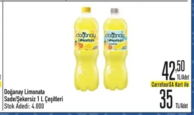 Doğanay Limonata Sade/Şekersiz 1 L Çeşitleri