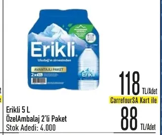 Erikli 5 L Özelambalaj 2'Li Paket