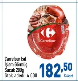 Carrefour Isıl İşlem Görmüş Sucuk 200G