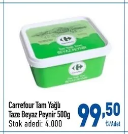 Carrefour Tam Yağlı Taze Beyaz Peynir 500G