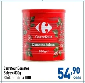 Carrefour Domates Salçası 830G