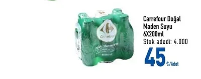 Carrefour Doğal Maden Suyu 6X200Ml