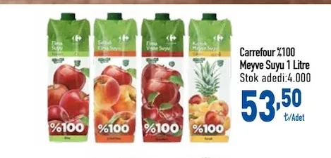 Carrefour %100 Meyve Suyu 1 Litre