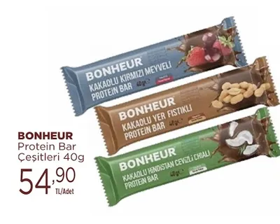Bonheur Protein Bar Çeşitleri 40G