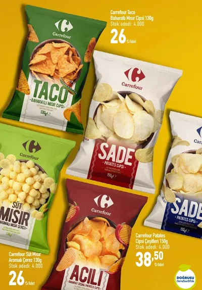 Carrefour Taco Baharatlı Mısır Cipsi 130G