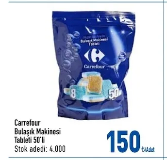 Carrefour Bulaşık Makinesi Tableti 50'Li