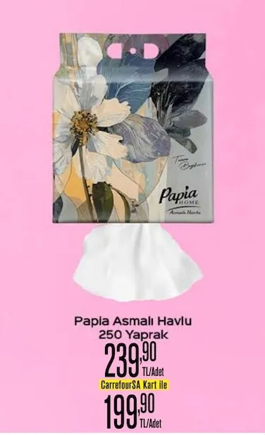 Papia Asmalı Havlu 250 Yaprak