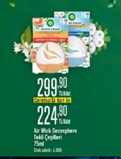 Air Wick Decosphere Tekli Çeşitleri 75Ml