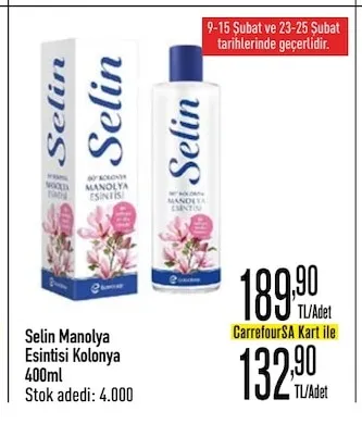 Selin Manolya Esintisi Kolonya 400Ml