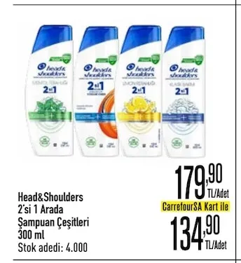 Head&Shoulders 2'Si 1 Arada Şampuan Çeşitleri 300 Ml
