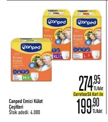 Canped Emici Külot Çeşitleri