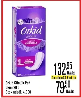 Orkid Günlük Ped Uzun 20'Li