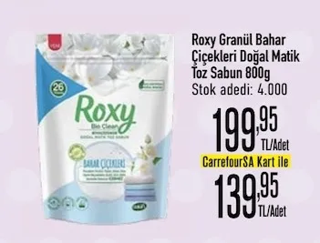 Roxy Granül Bahar Çiçekleri Doğal Matik Toz Sabun 800G
