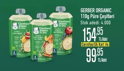 Gerber Organic 110G Püre Çeşitleri