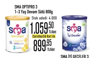 Sma Optipro 3 1-3 Yaş Devam Sütü 800G