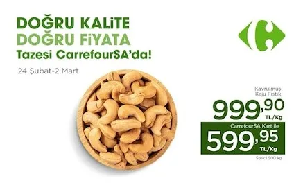 Kavrulmuş Kaju Fıstık