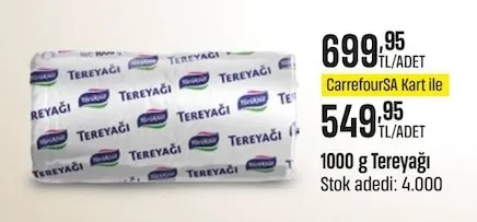 Yörüksüt Tereyağı 1000 G