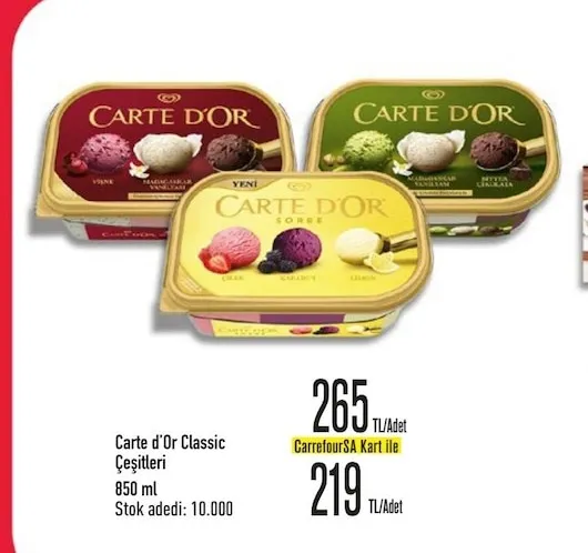 Carte D'Or Classic Çeşitleri 850 Ml