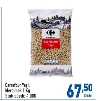 Carrefour Yeşil Mercimek 1 Kg