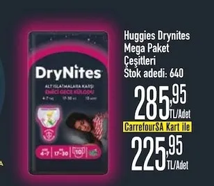 Huggies Drynites Mega Paket Çeşitleri