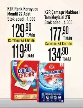 K2R Renk Koruyucu Mendil 22 Adet