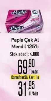 Papia Çek Al Mendil 125'Li