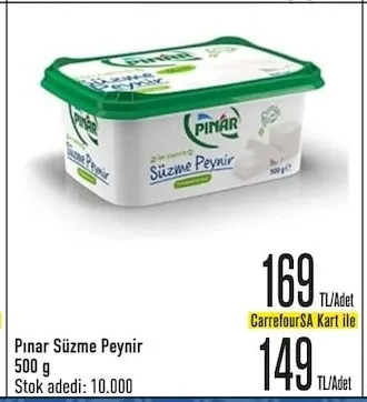 Pınar Süzme Peynir 500 G
