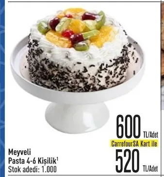 Meyveli Pasta 4-6 Kisilik