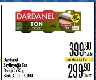 Dardanel Zeytinyağlı Ton Balığı 3X75 G
