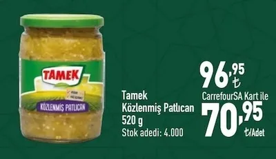 Tamek Közlenmiş Patlıcan 520 G