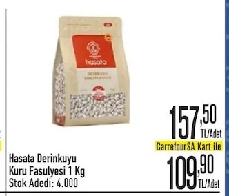Hasata Derinkuyu Kuru Fasulyesi 1 Kg