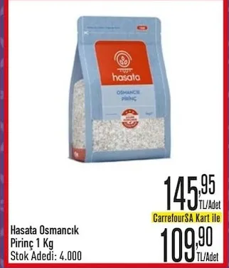 Hasata Osmancık Pirinç 1 Kg