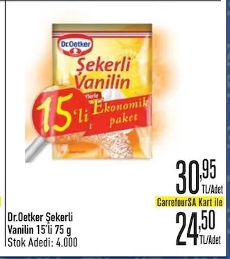 Dr.Oetker Şekerli Vanilin 15'Li 75 G