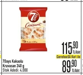 7Days Kakaolu Kruvasan 240 G