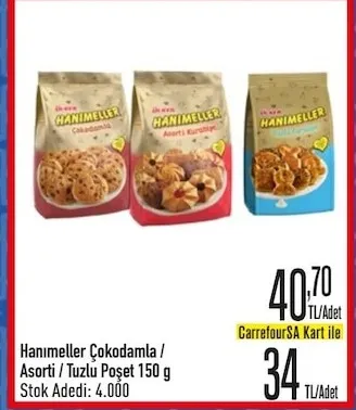Hanımeller Çokodamla / Asorti / Tuzlu Poşet 150 G