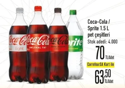 Coca-Cola / Sprite 1.5 L Pet Çeşitleri