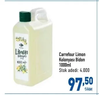 Carrefour Limon Kolonyası Bidon 1000Ml