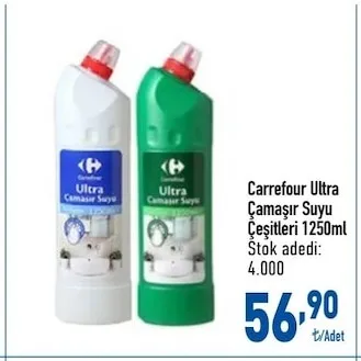 Carrefour Ultra Çamaşır Suyu Çeşitleri 1250Ml