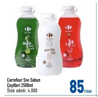 Carrefour Sıvı Sabun Çeşitleri 2500Ml