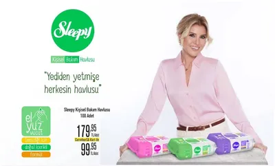 Sleepy Kişisel Bakım Havlusu 100 Adet