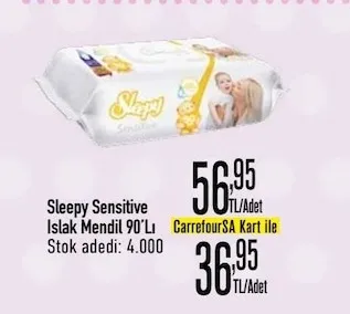 Sleepy Sensitive Islak Mendil 90'Lı