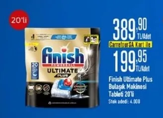 Finish Ultimate Plus Bulaşık Makinesi Tableti 20'Li