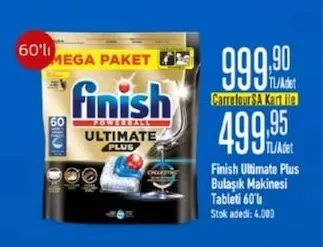 Finish Ultimate Plus Bulaşık Makinesi Tableti 60'Li