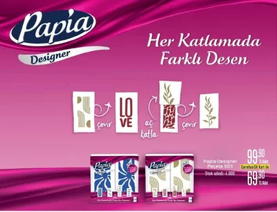 Papia Designer Peçete 50'Li