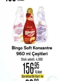 Bingo Soft Konsantre 960 Ml Çeşitleri