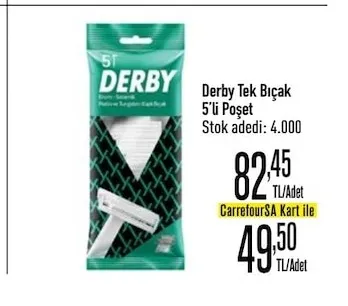 Derby Tek Bıçak 5'Li Poşet